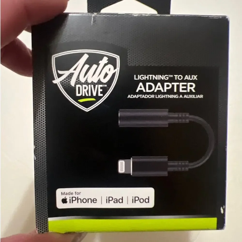 Bundle of 2 Auto Drive Brand Cable and Adapter for iPhones New in Box